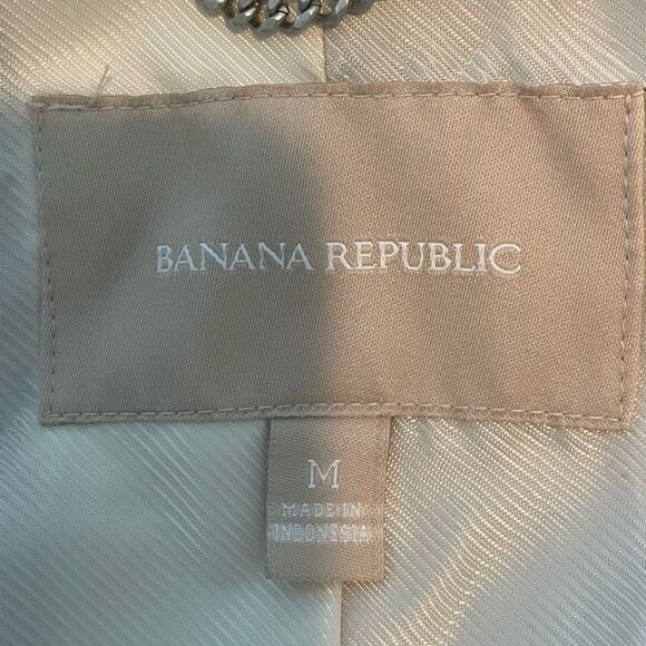 Banana Republic Heritage Utility Jacket Coated Cotton Stone Beige Knit M - Picture 5 of 7